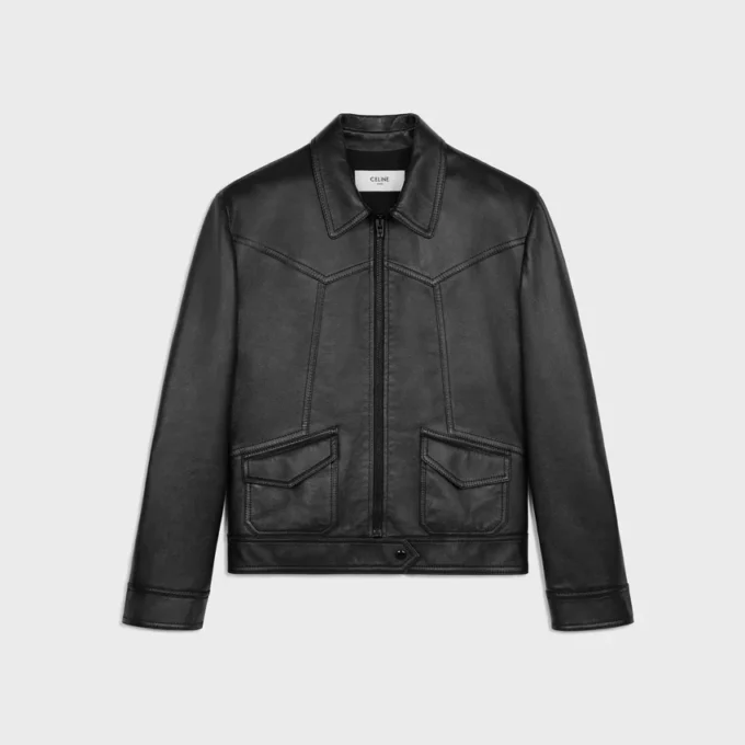 Loose Blouson Jacket in Soft Lambskin Loose Blouson Jacket in Soft Lambskin