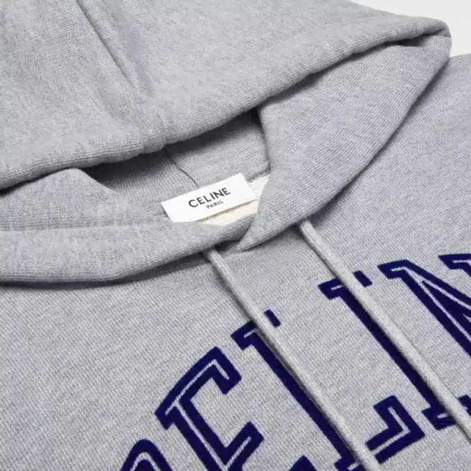 Loose Hoodie in Cotton Fleece Loose Hoodie in Cotton Fleece