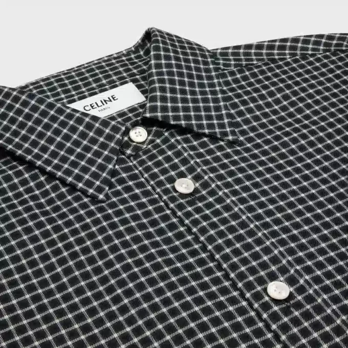Loose Shirt in Checked Cotton Loose Shirt in Checked Cotton