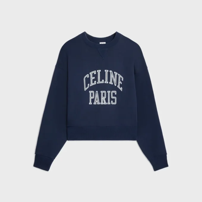 Loose Sweatshirt in Cotton Fleece Loose Sweatshirt in Cotton Fleece