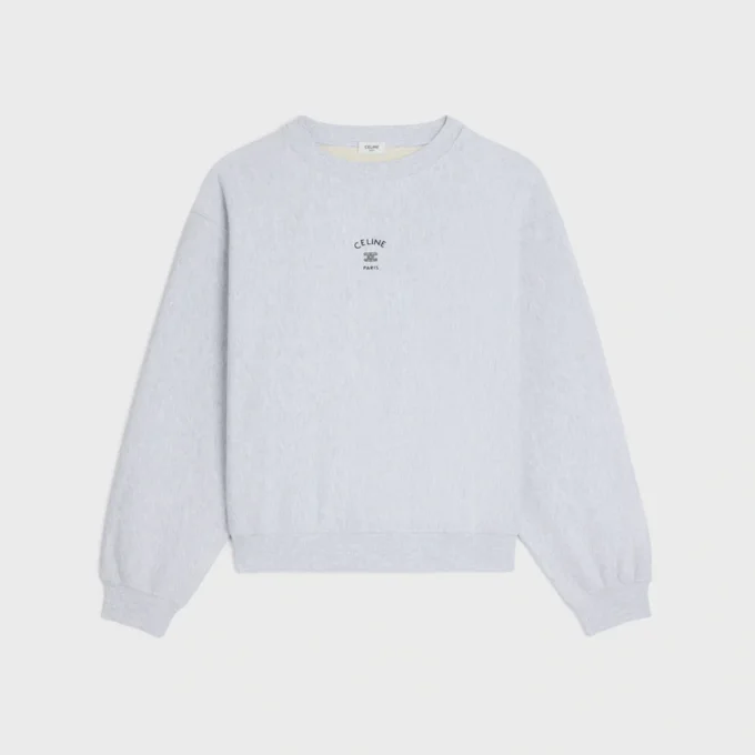 Loose Sweatshirt in Cotton Fleece Loose Sweatshirt in Cotton Fleece