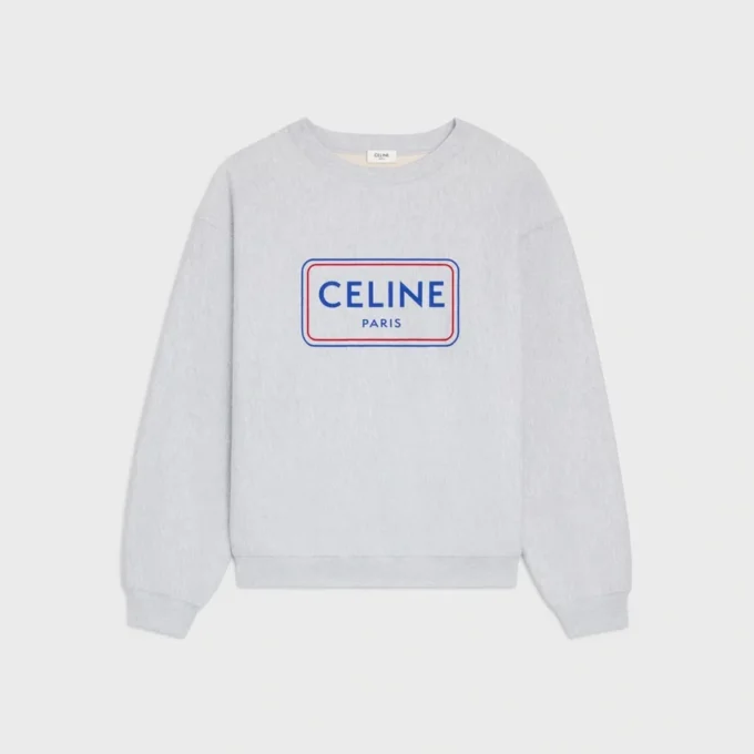 Loose Sweatshirt in Cotton Fleece Loose Sweatshirt in Cotton Fleece