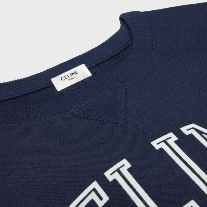 Loose Sweatshirt in Cotton Fleece Loose Sweatshirt in Cotton Fleece