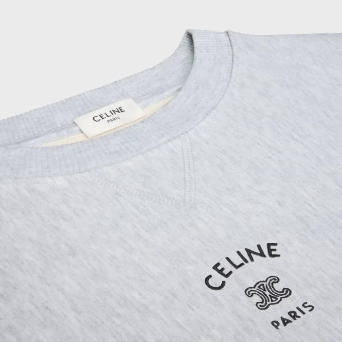 Loose Sweatshirt in Cotton Fleece Loose Sweatshirt in Cotton Fleece