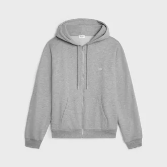 Zipped Hoodie in Cashmere Cotton Zipped Hoodie in Cashmere Cotton