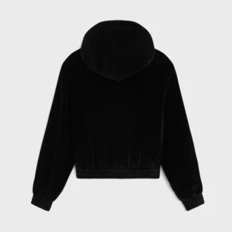 Loose Zip up Hoodie in Velvet Jersey Loose Zip up Hoodie in Velvet Jersey
