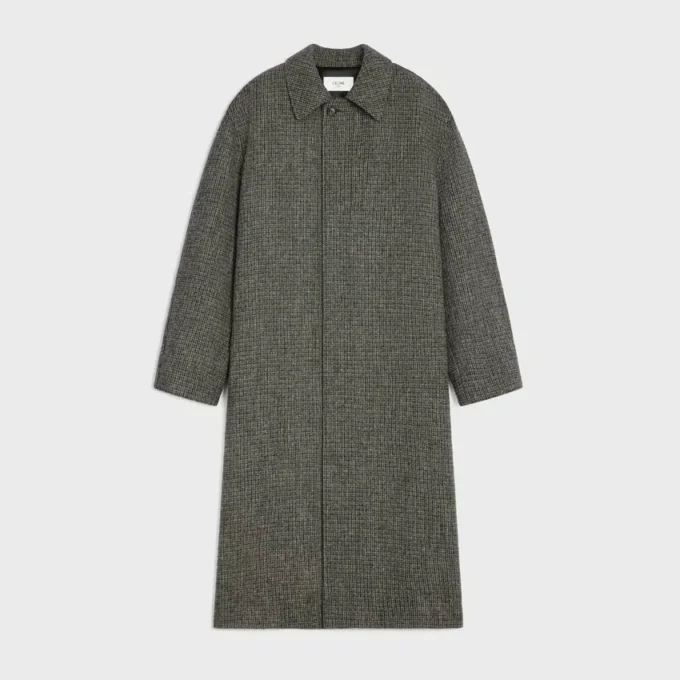 Mac Coat in Checked Wool Tweed Mac Coat in Checked Wool Tweed