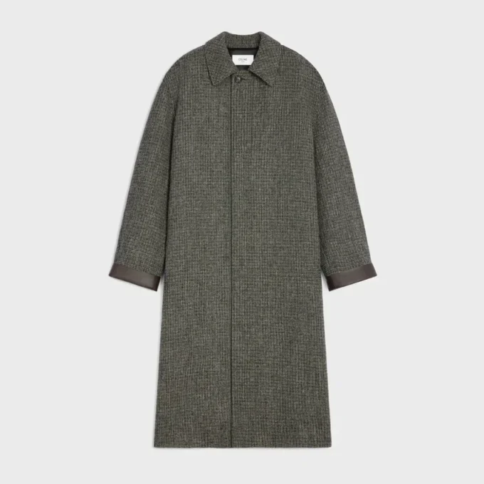 Mac Coat in Checked Wool Tweed Mac Coat in Checked Wool Tweed
