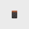 Magnet Card Holder in Triomphe Canvas and Calfskin Magnet Card Holder in Triomphe Canvas and Calfskin