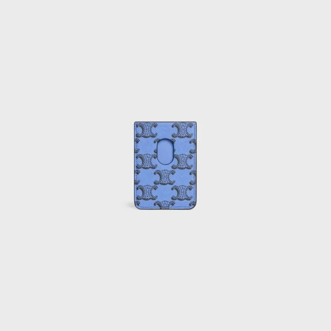 Magnet Card Holder in Triomphe Canvas and Calfskin Magnet Card Holder in Triomphe Canvas and Calfskin