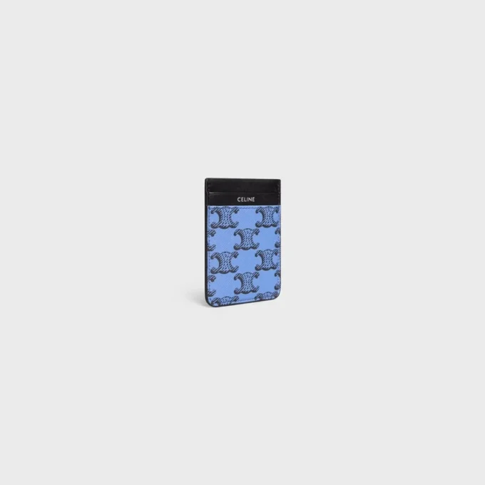 Magnet Card Holder in Triomphe Canvas and Calfskin Magnet Card Holder in Triomphe Canvas and Calfskin