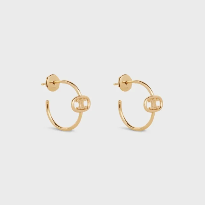 Maillon Triomphe Hoops in Yellow Gold Maillon Triomphe Hoops in Yellow Gold