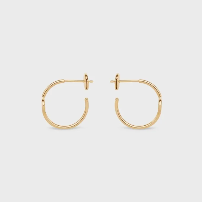 Maillon Triomphe Hoops in Yellow Gold Maillon Triomphe Hoops in Yellow Gold