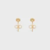 Maillon Triomphe Hoops in Yellow Gold and Diamonds
