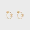 Maillon Triomphe Hoops in Yellow Gold and Diamonds