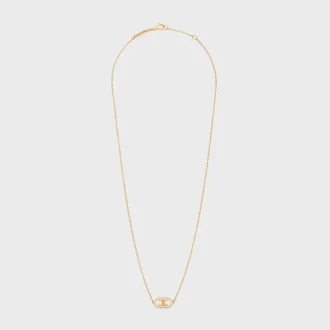 Maillon Triomphe Necklace in Yellow Gold and Diamonds