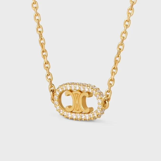 Maillon Triomphe Necklace in Yellow Gold and Diamonds Maillon Triomphe Necklace in Yellow Gold and Diamonds