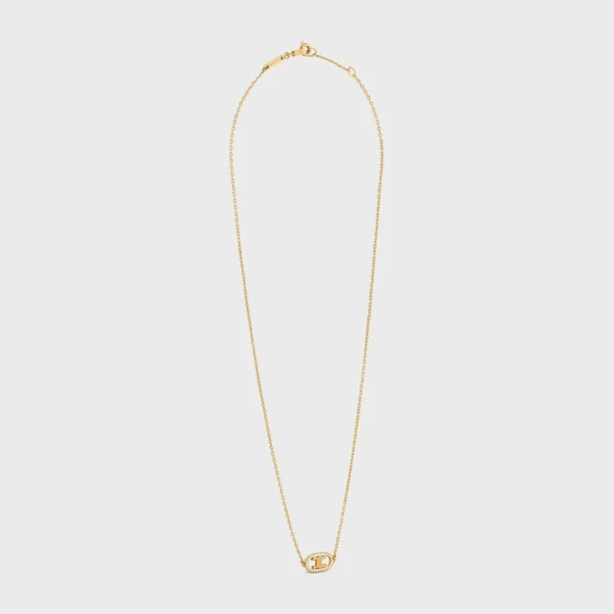 Maillon Triomphe Necklace in Yellow Gold and Diamonds Maillon Triomphe Necklace in Yellow Gold and Diamonds