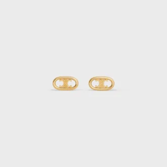 Maillon Triomphe Studs in Yellow Gold