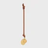 Maison Celine Medallion Charm in Smooth Lambskin and Metal Maison Celine Medallion Charm in Smooth Lambskin and Metal