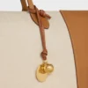 Maison Celine Medallion Charm in Smooth Lambskin and Metal Maison Celine Medallion Charm in Smooth Lambskin and Metal