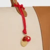 Maison Celine Medallion Charm in Smooth Lambskin and Metal Maison Celine Medallion Charm in Smooth Lambskin and Metal