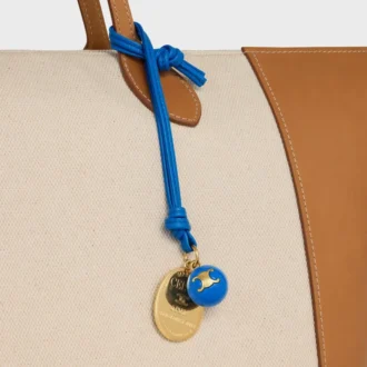 Maison Celine Medallion Charm in Smooth Lambskin and Metal