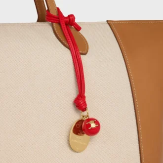 Maison Celine Medallion Charm in Smooth Lambskin and Metal