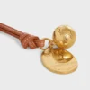 Maison Celine Medallion Charm in Smooth Lambskin and Metal Maison Celine Medallion Charm in Smooth Lambskin and Metal