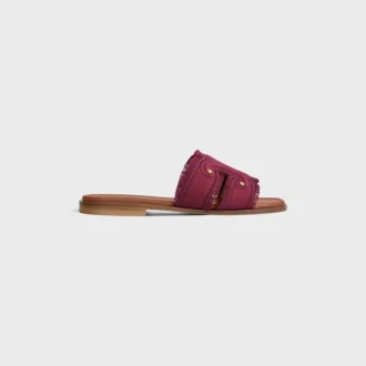 Marina Mule in Fringed Canvas