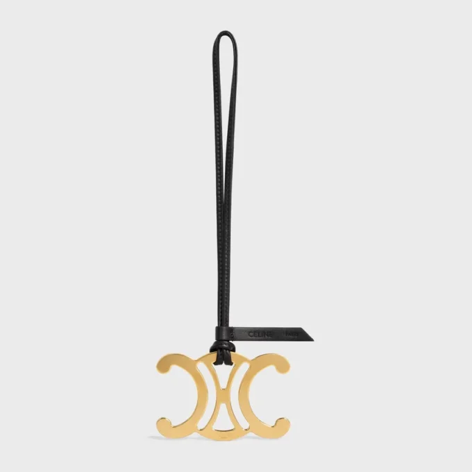 Maxi Triomphe Charm in Metal and Smooth Lambskin