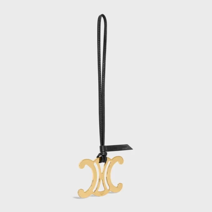 Maxi Triomphe Charm in Metal and Smooth Lambskin