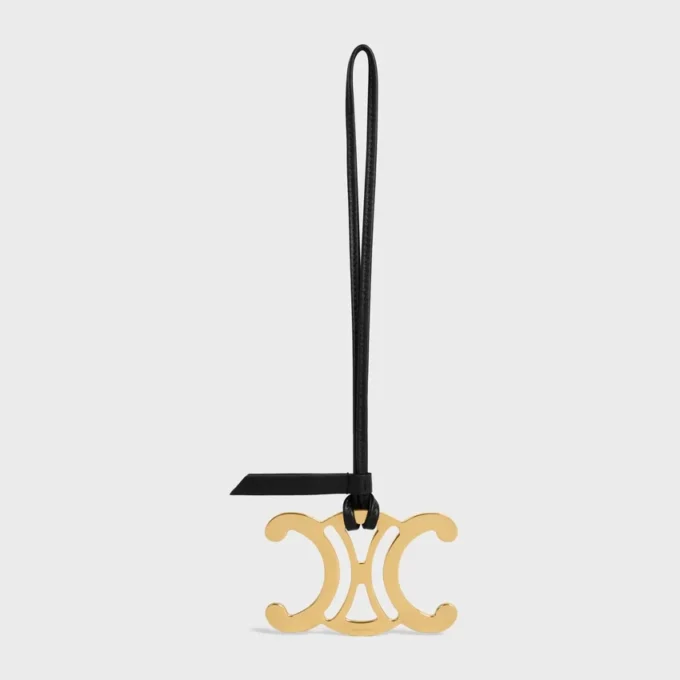 Maxi Triomphe Charm in Metal and Smooth Lambskin