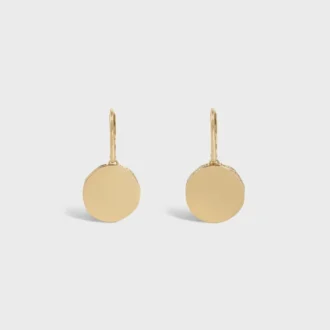 Medaille Celine Earrings in Yellow Gold and Diamonds