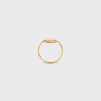 Medaille Celine Ring in Yellow Gold and Diamonds
