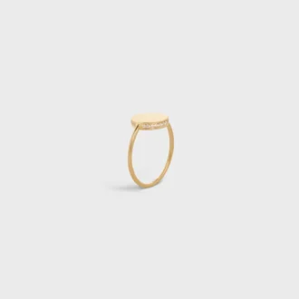 Medaille Celine Ring in Yellow Gold and Diamonds