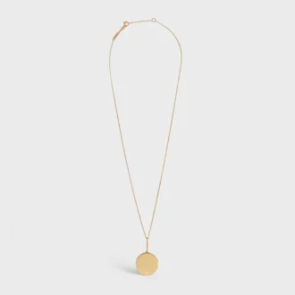 Medaille Celine Small Necklace in Yellow Gold and Diamonds