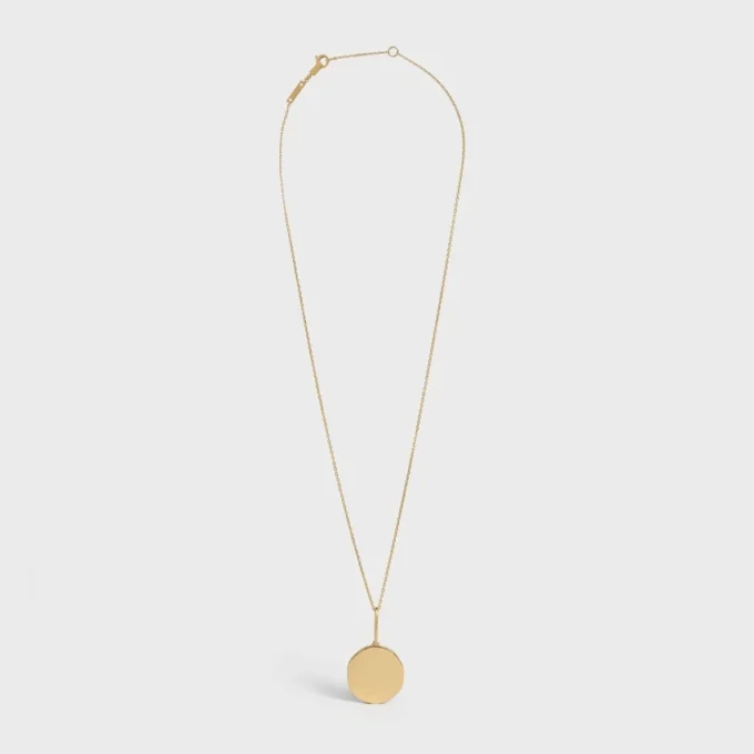 Medaille Celine Small Necklace in Yellow Gold and Diamonds Medaille Celine Small Necklace in Yellow Gold and Diamonds