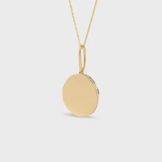 Medaille Celine Small Necklace in Yellow Gold and Diamonds