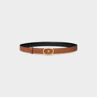 Medium 25Mm Reversible Celine Alix Belt  in Taurillon and Natural Calfskin