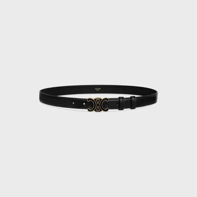 Medium 25Mm Triomphe Belt in Taurillon Leather Medium 25Mm Triomphe Belt in Taurillon Leather