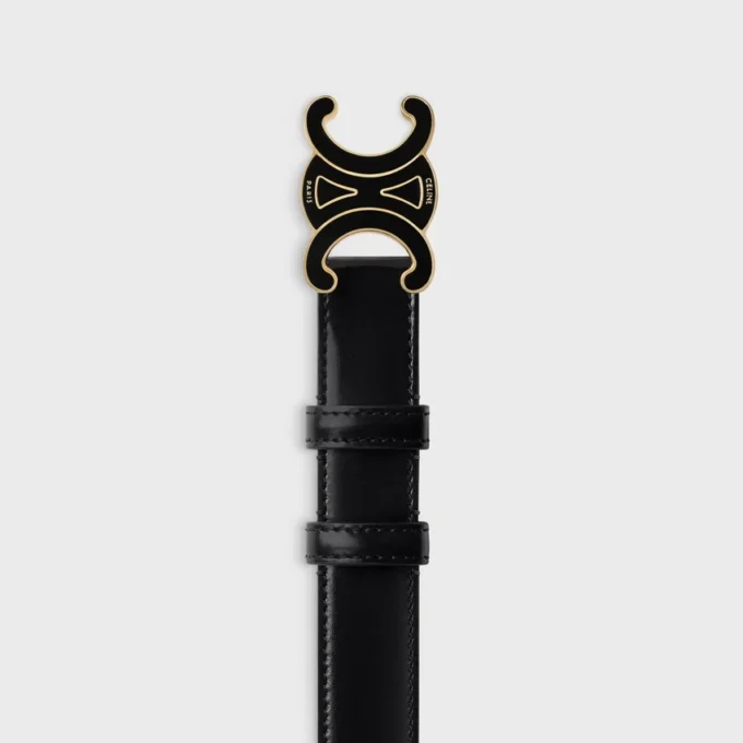 Medium 25Mm Triomphe Belt in Taurillon Leather Medium 25Mm Triomphe Belt in Taurillon Leather