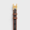 Medium 25Mm Triomphe Belt in Triomphe Canvas and Calfskin