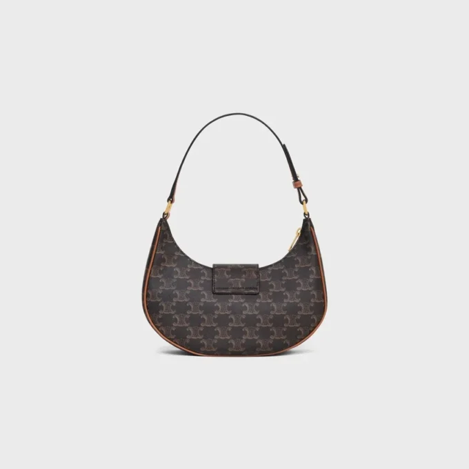 Medium Ava Triomphe Bag in Triomphe Canvas and Calfskin Medium Ava Triomphe Bag in Triomphe Canvas and Calfskin