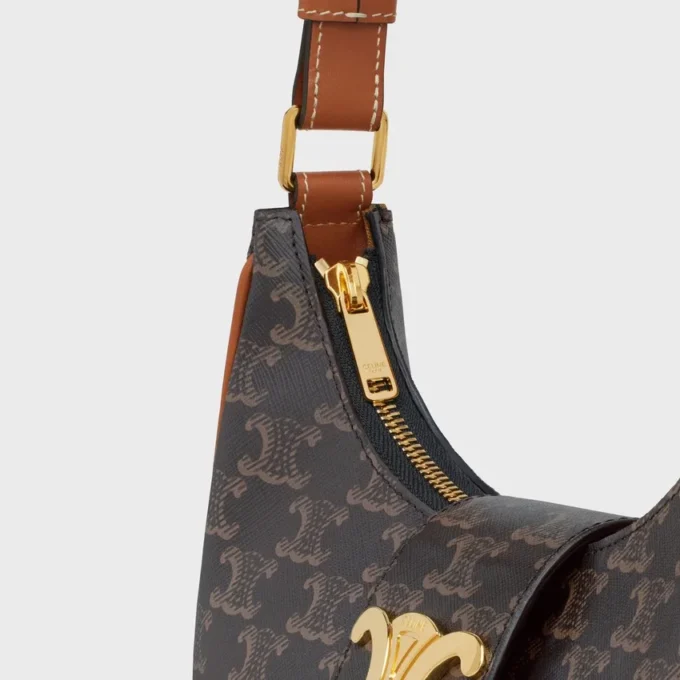 Medium Ava Triomphe Bag in Triomphe Canvas and Calfskin Medium Ava Triomphe Bag in Triomphe Canvas and Calfskin
