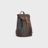 Medium Backpack Folco in Triomphe Canvas and Calfskin Medium Backpack Folco in Triomphe Canvas and Calfskin