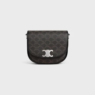 Medium Besace Triomphe in Triomphe Canvas and Calfskin