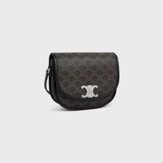 Medium Besace Triomphe in Triomphe Canvas and Calfskin