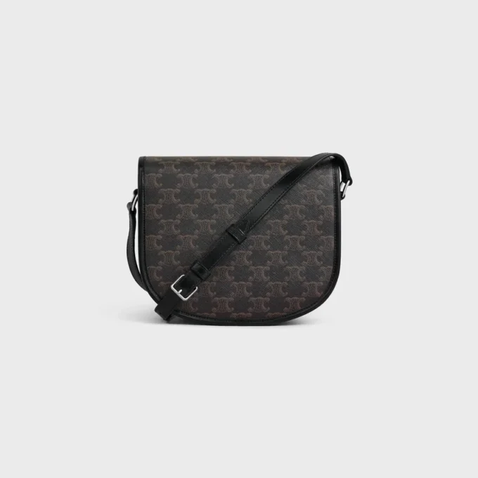 Medium Besace Triomphe in Triomphe Canvas and Calfskin Medium Besace Triomphe in Triomphe Canvas and Calfskin