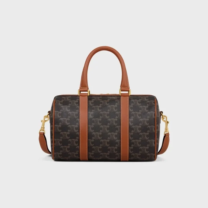 Medium Boston in Triomphe Canvas and Calfskin Medium Boston in Triomphe Canvas and Calfskin